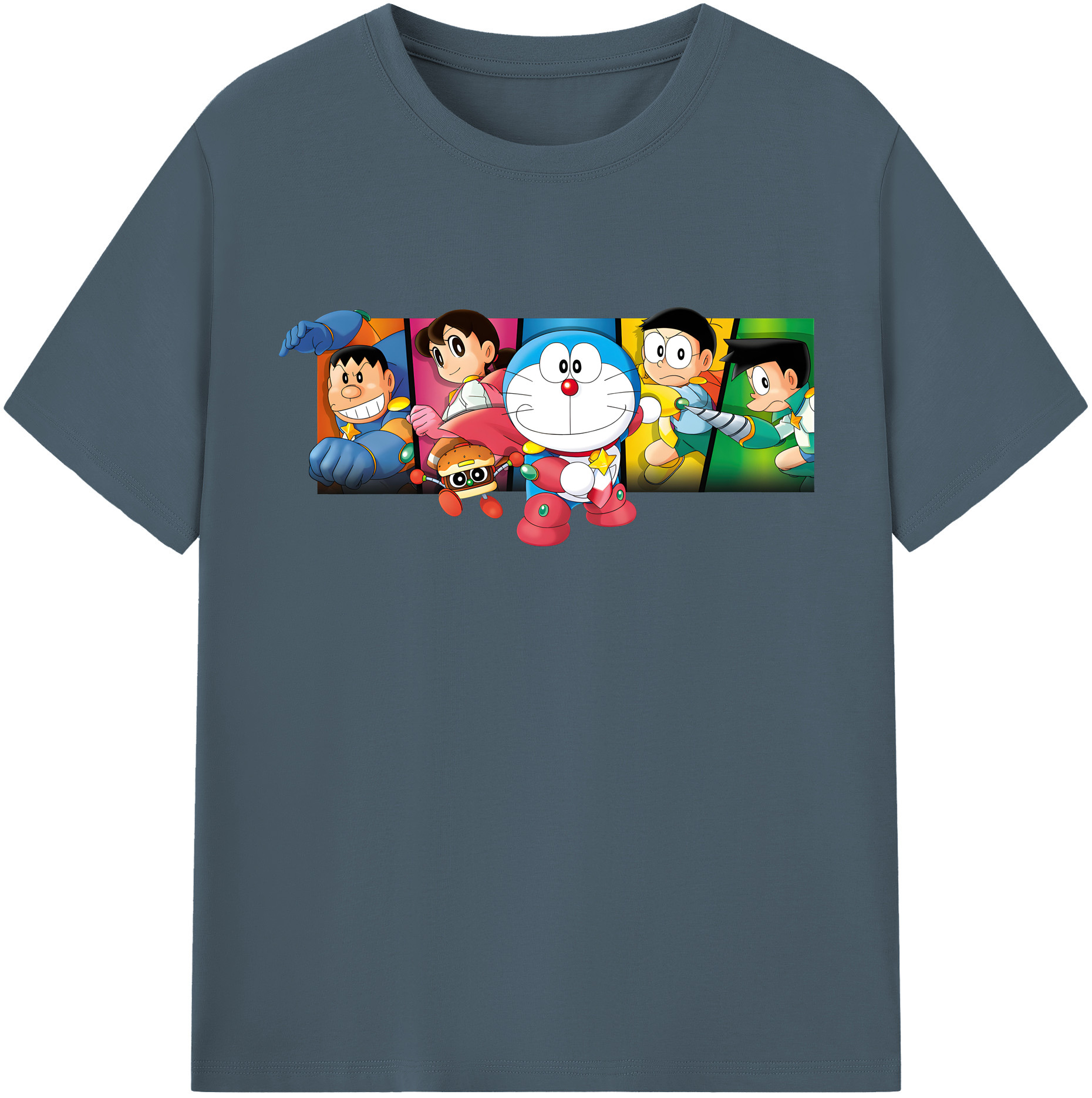 （画像用） ドラえもん Doraemon 綿100％半袖Tシャツ（フロントプリント）